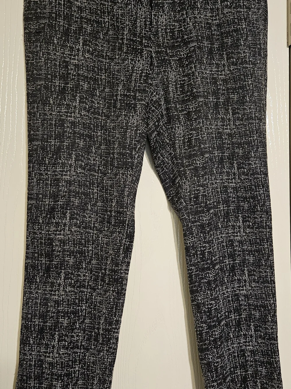 Black & White Patterned Women's Trousers